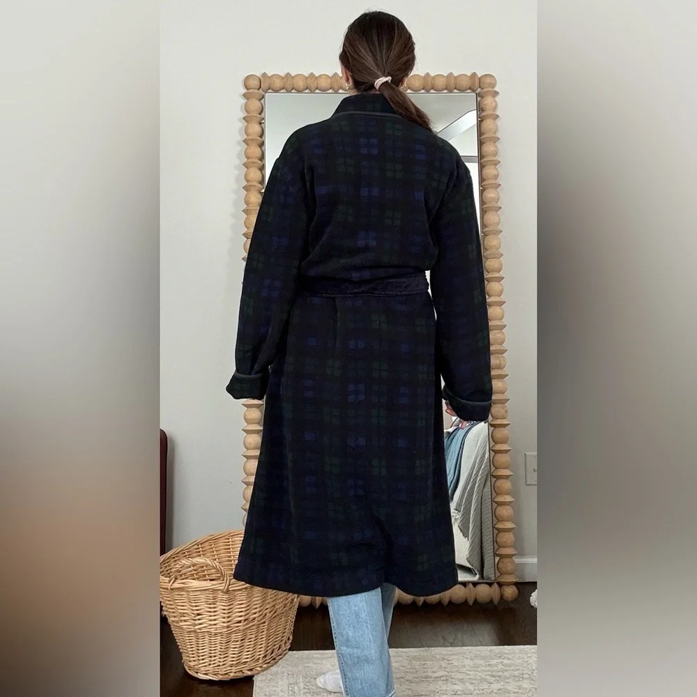 J. Crew Vintage Fleece Scotch Plaid Robe